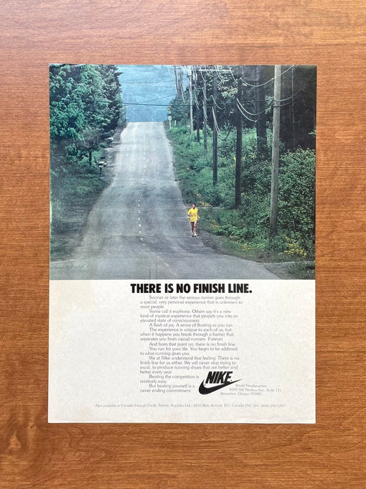 1977 Nike "There Is No Finish Line." Advertisement