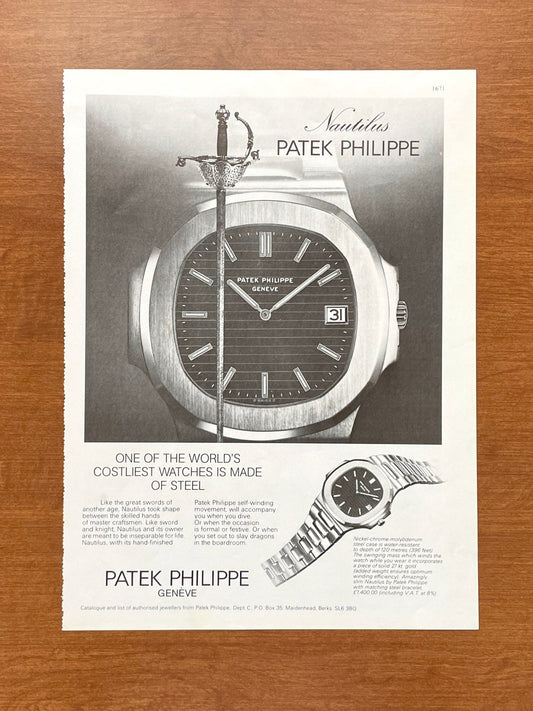 1977 Patek Philippe Nautilus Advertisement
