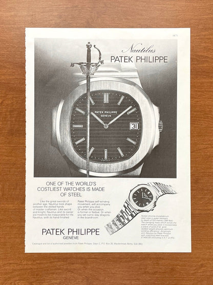 1977 Patek Philippe Nautilus Advertisement