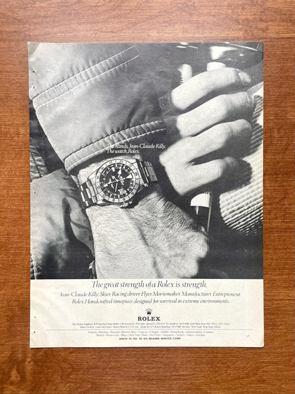 1977 Rolex Explorer II Ref. 1655 feat. Jean - Claude Killy Advertisement