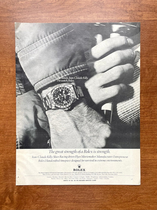 1977 Rolex Explorer II Ref. 1655 feat. Jean - Claude Killy Advertisement