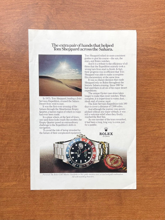 1977 Rolex GMT Master Ref. 1675 "extra pair of hands..." Advertisement