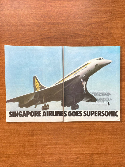 1977 Singapore Airlines "Goes Supersonic" Concorde Advertisement