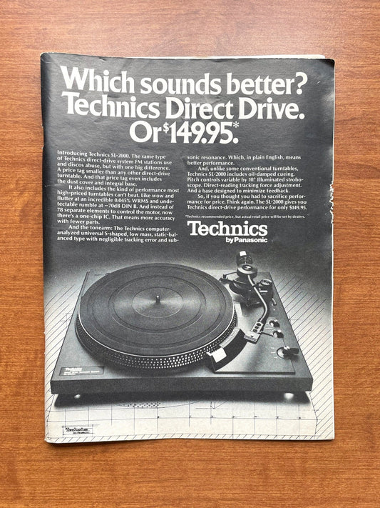 1977 Technics Turntable Advertisement