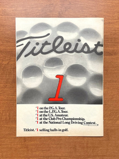 1977 Titleist "1 selling balls in golf" Advertisement
