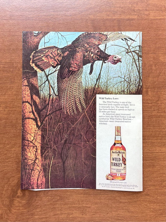 1977 Wild Turkey Bourbon Whiskey Advertisement