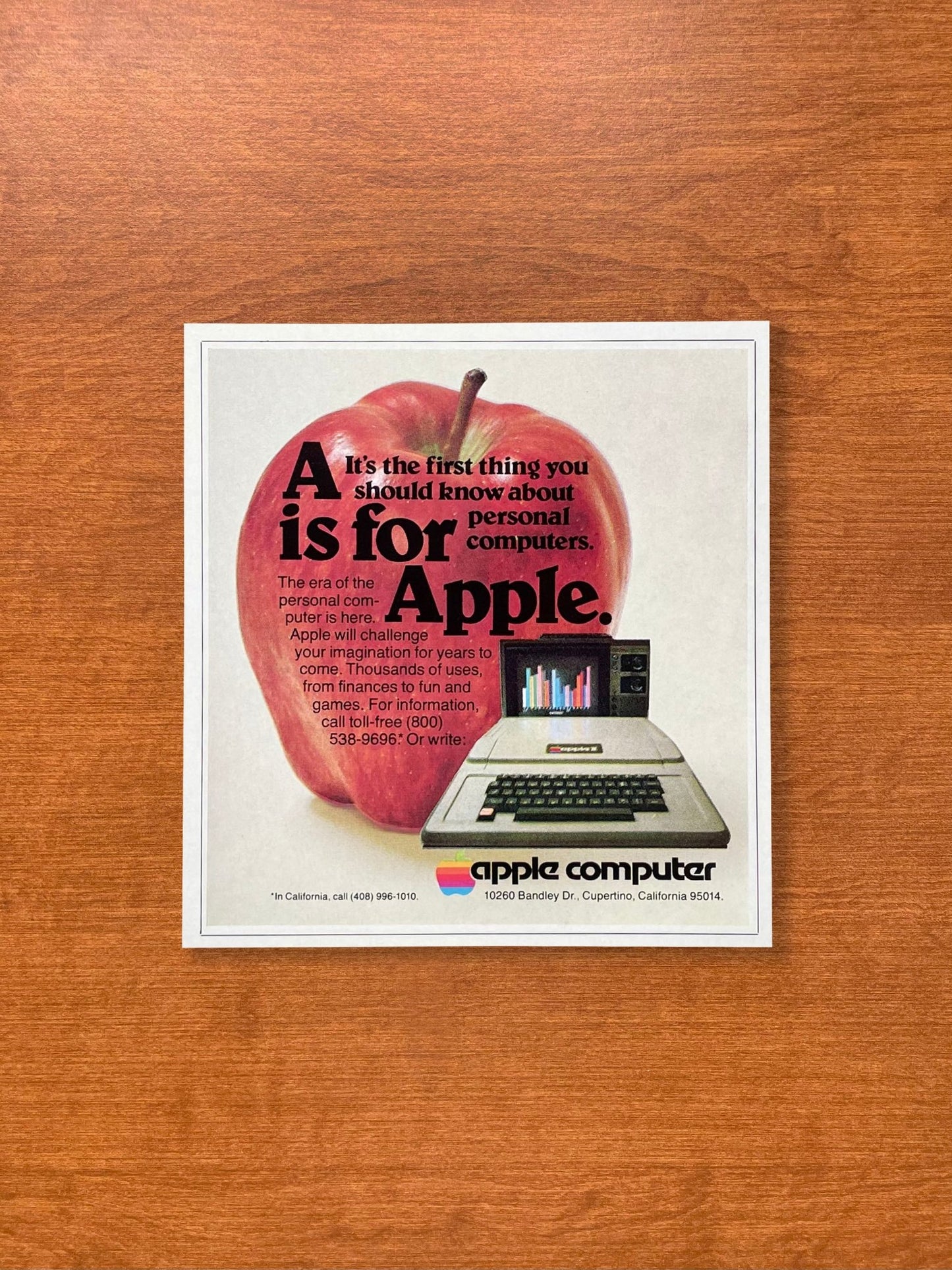 1978 Apple Computer "A is for Apple" Advertisement