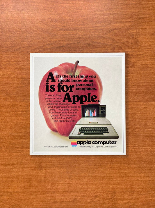 1978 Apple Computer "A is for Apple" Advertisement