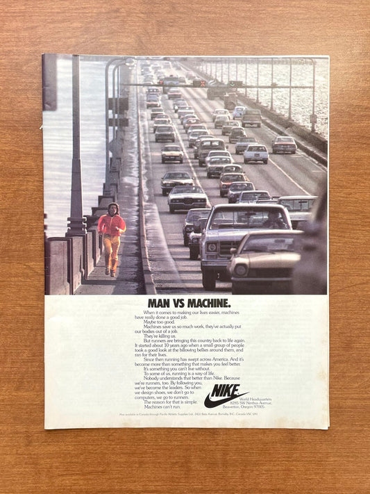 1978 Nike "Man vs Machine." Advertisement