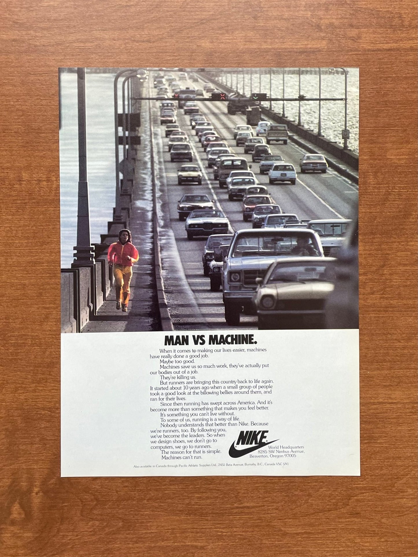 1978 Nike "Man vs Machine." Advertisement