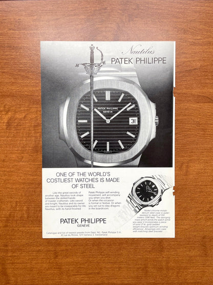1978 Patek Philippe Nautilus Advertisement