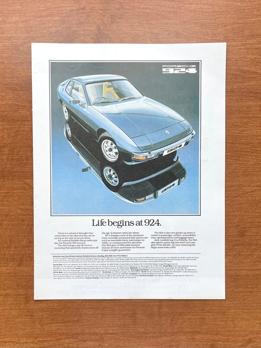 1978 Porsche 924 "Life begins at 924" Advertisement