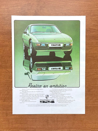 1978 Porsche 924 "Realise an ambition" Advertisement