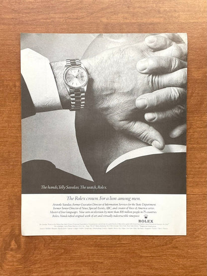 1978 Rolex Day Date Ref. 1803 feat. Telly Savalas Advertisement