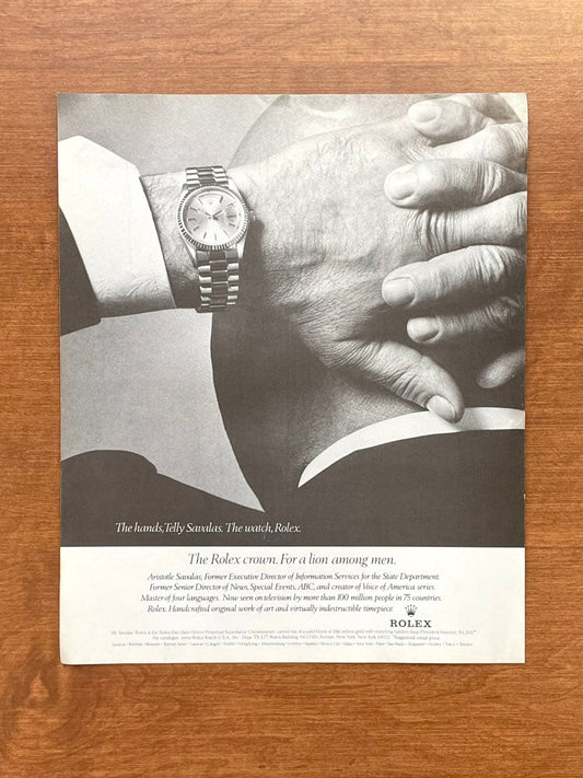 1978 Rolex Day Date Ref. 1803 feat. Telly Savalas Advertisement