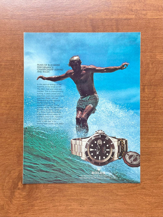 1978 Rolex Submariner Ref. 1680 "Championship Surfing" w/ Surfer Advertisement