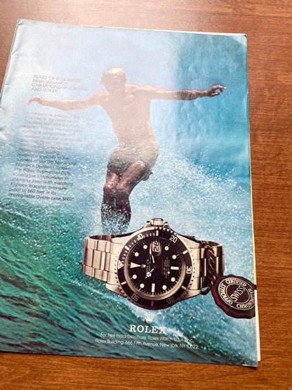 1978 Rolex Submariner Ref. 1680 "Championship Surfing" w/ Surfer Advertisement