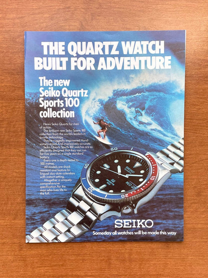 1978 Seiko Quartz Sports 100 "Built for Adventure" Advertisement