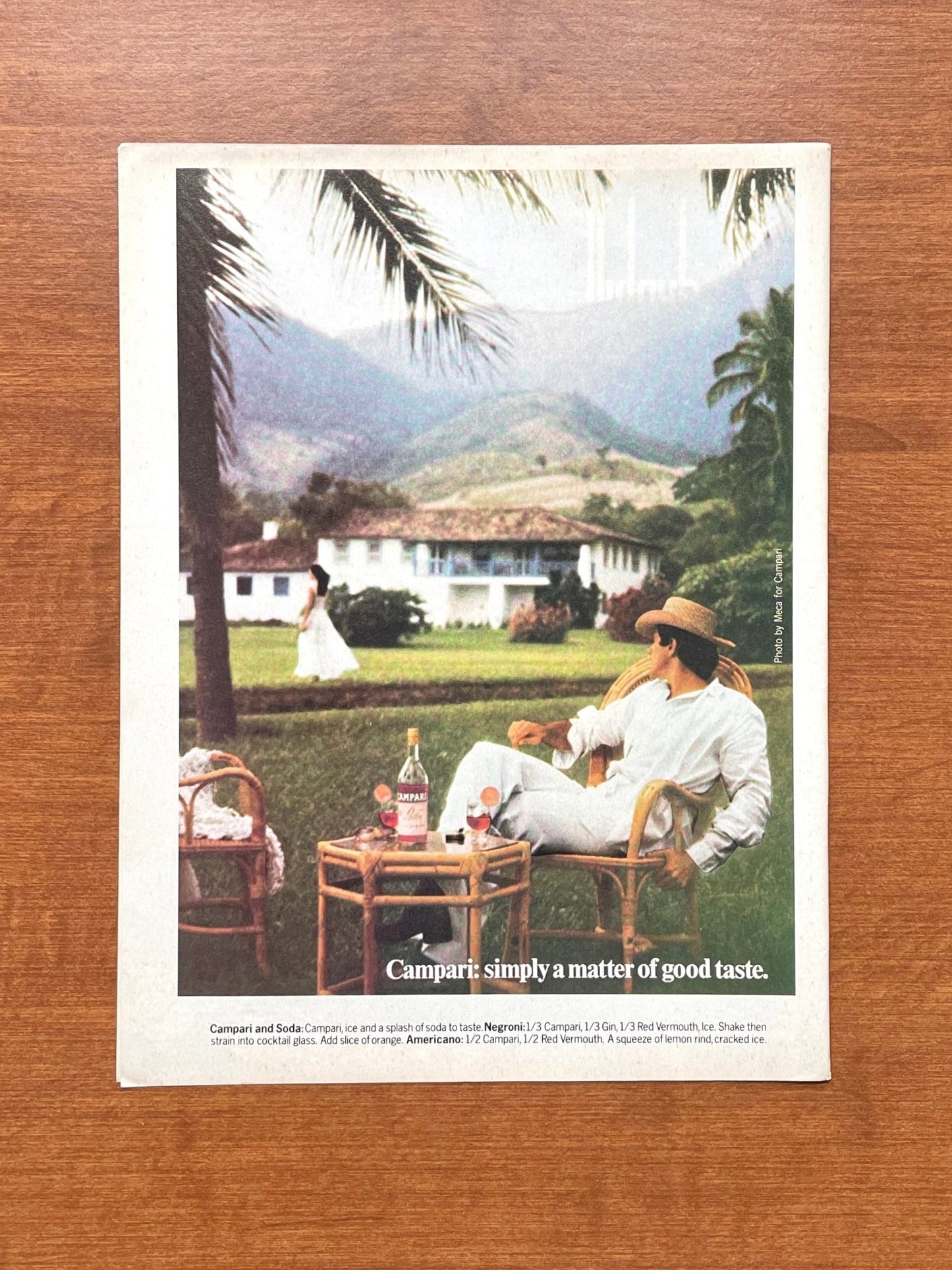 1979 Campari "matter of good taste" Advertisement