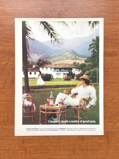 1979 Campari "matter of good taste" Advertisement