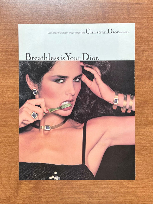 1979 Christian Dior "Breathless is Your Dior" by Chris von Wangenheim Advertisement
