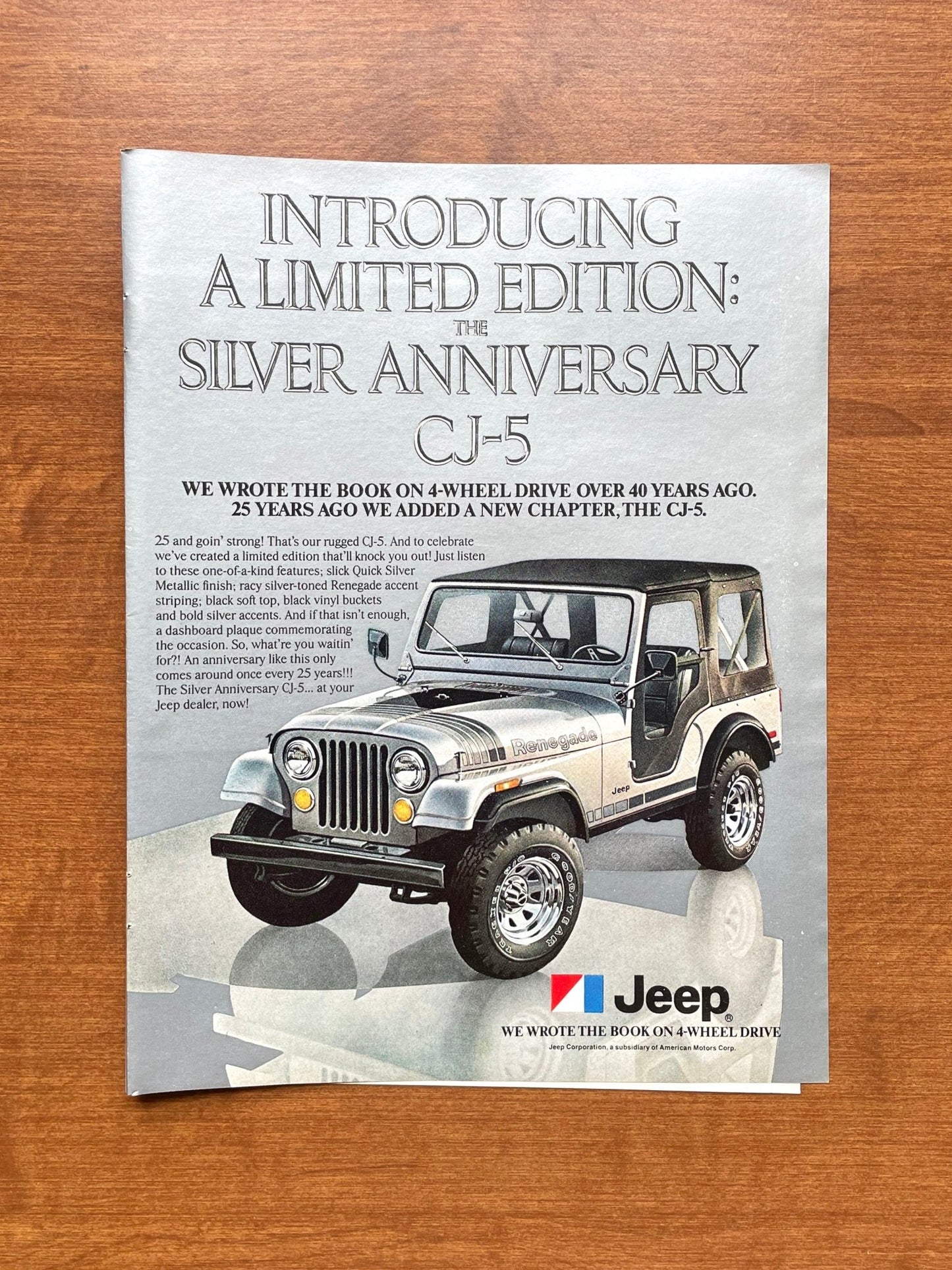 1979 Jeep CJ - 5 Limited Edition Silver Anniversary Advertisement