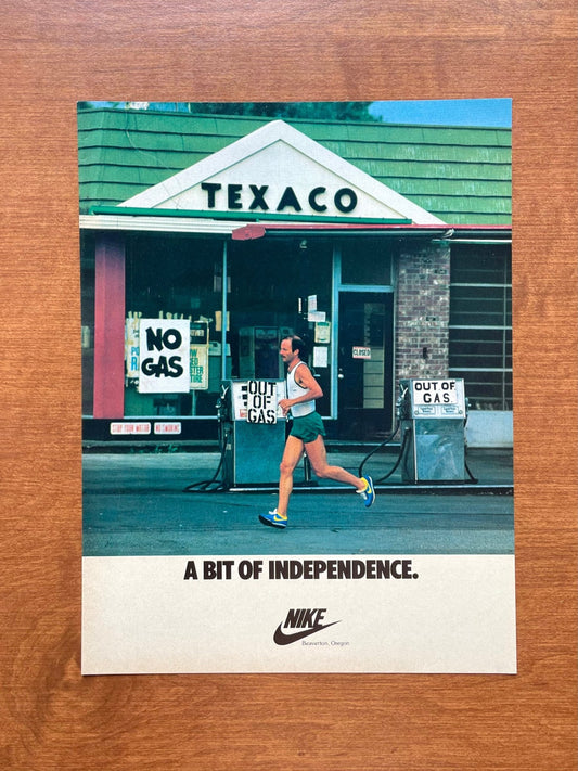 1979 Nike "A Bit of Independence" w/ Texaco Gas Station Advertisement