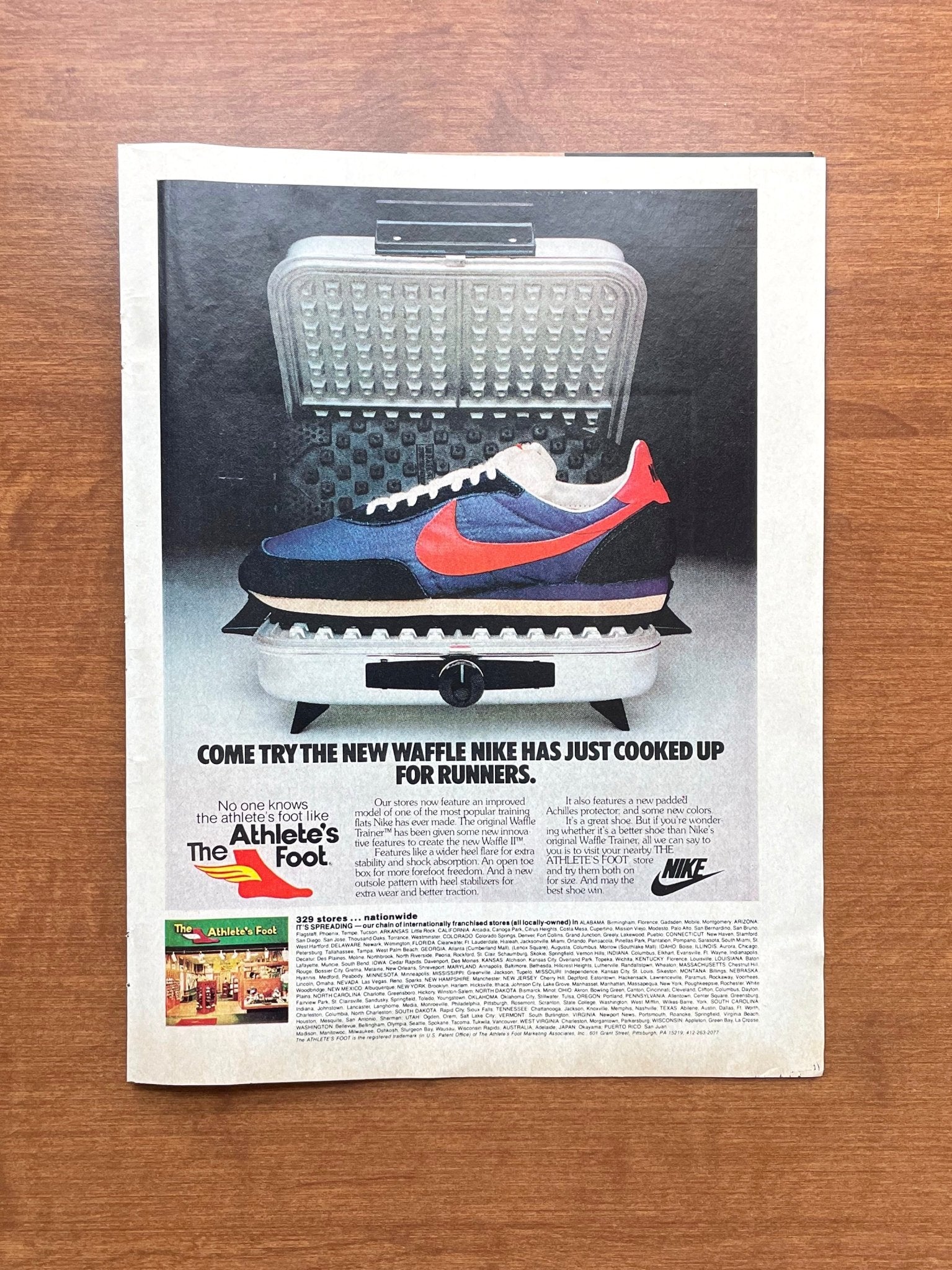 1979 Nike Trainer "Waffle... cooked up for runners" Advertisement