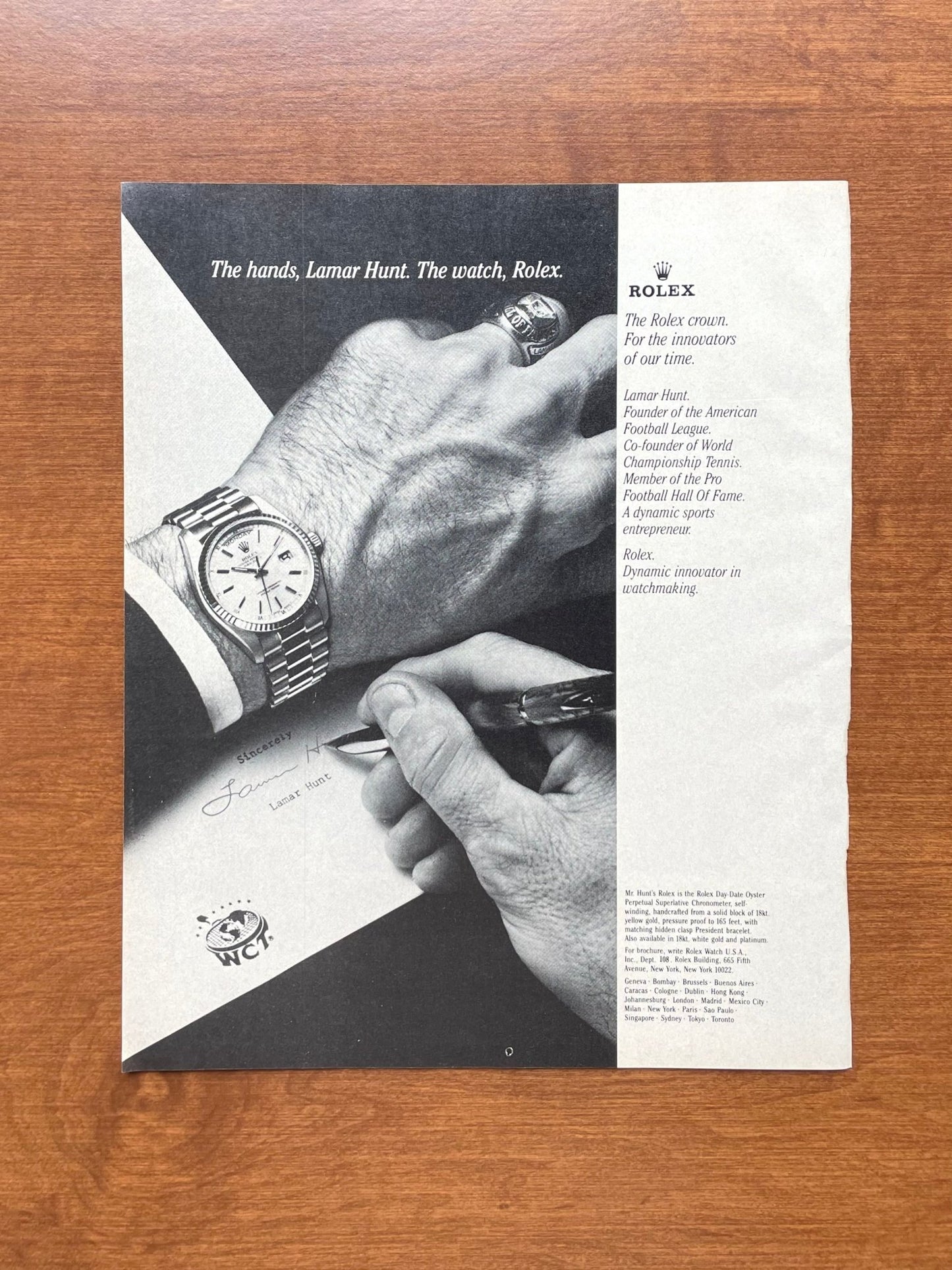 1979 Rolex Day Date Ref. 18038 feat. Lamar Hunt Advertisement
