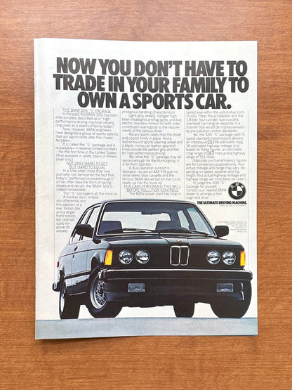 1980 BMW 320i S "trade in your family..." Advertisement
