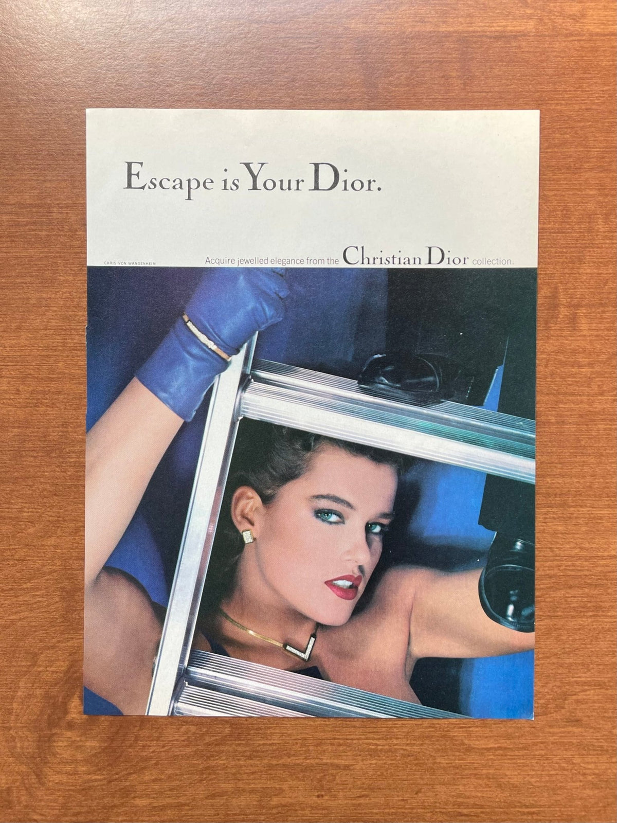 1980 Christian Dior "Escape is Your Dior" by Chris von Wangenheim Advertisement