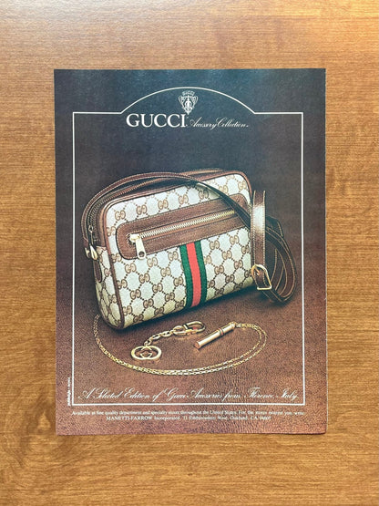 1980 Gucci Accessory Collection Advertisement