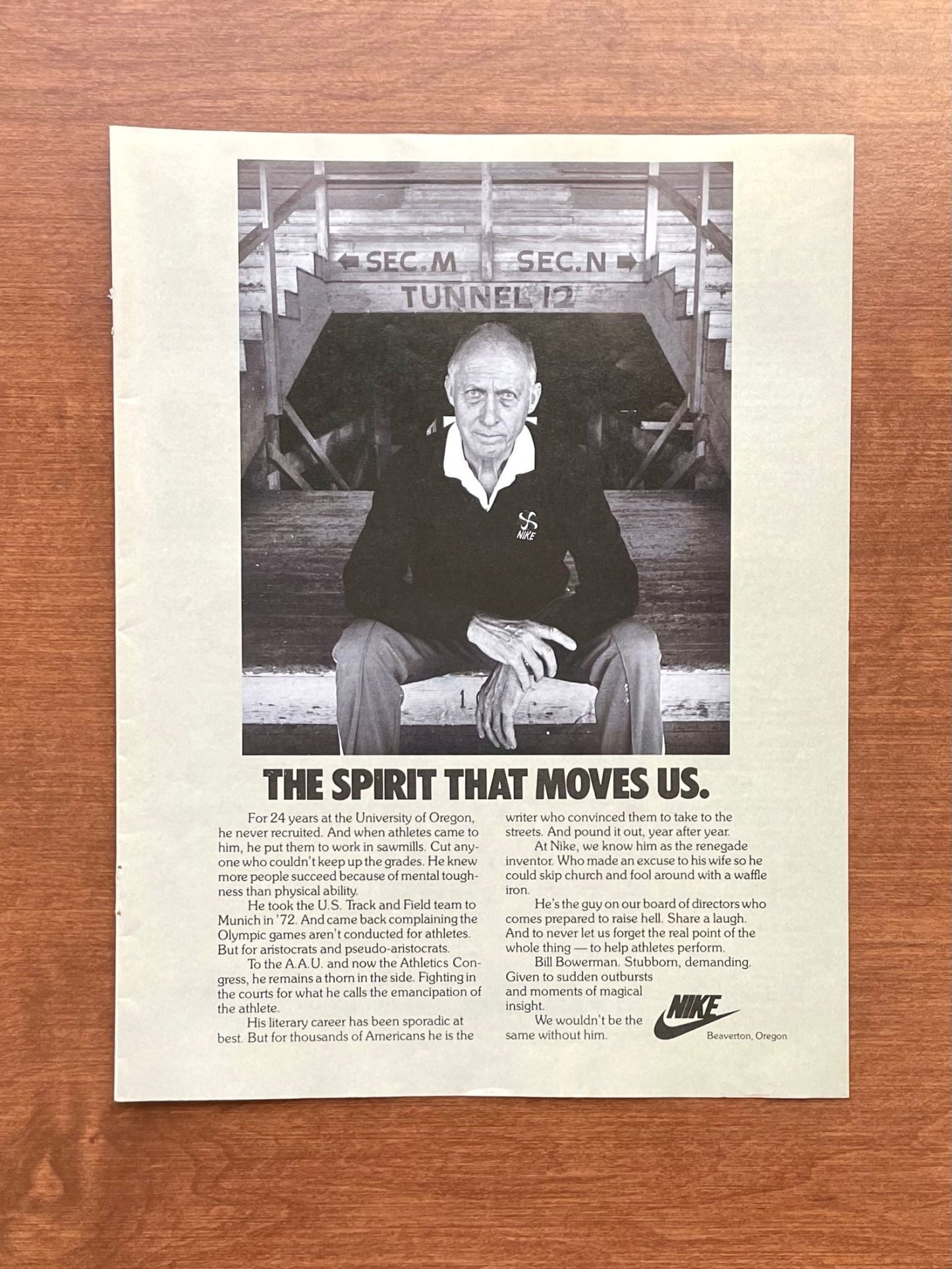 1980 Nike "The Spirit That Moves Us" feat. Bill Bowerman Advertisement