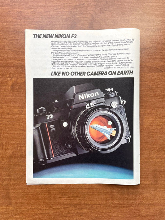 1980 Nikon F3 "Like No Other Camera On Earth" Advertisement