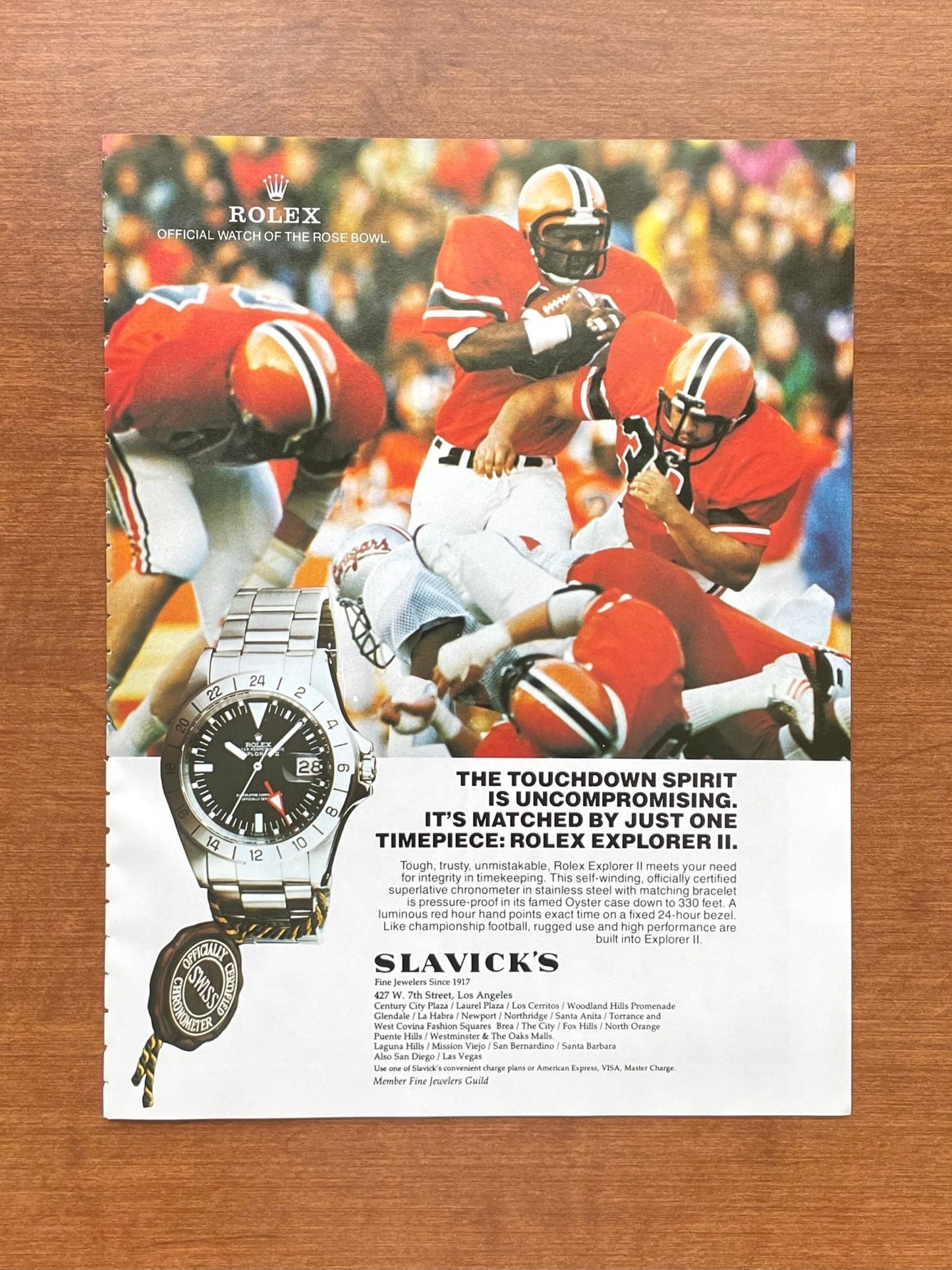 1980 Rolex Explorer II Ref. 1655 "Touchdown Spirit" Advertisement