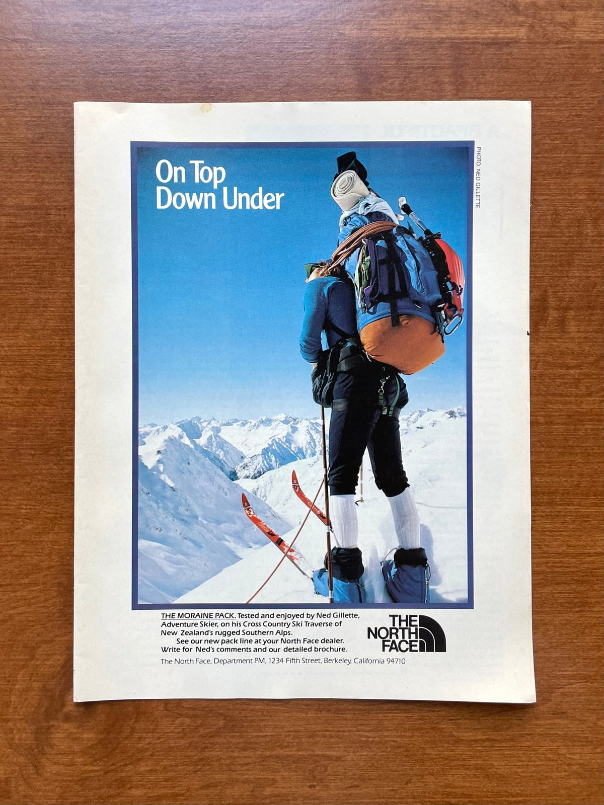 1980 The North Face "On Top Down Under" Advertisement