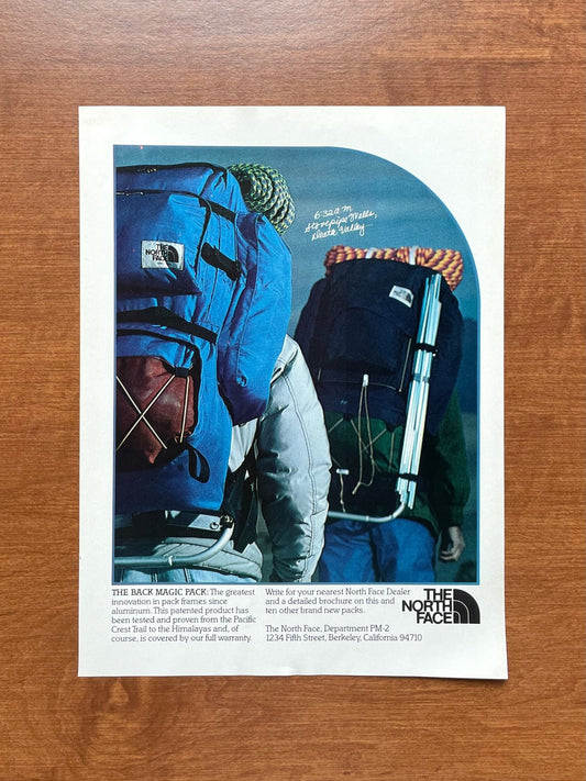 1980 The North Face "The Back Magic Pack" Advertisement