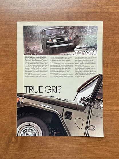 1980 Toyota Land Cruiser "True Grip" Advertisement