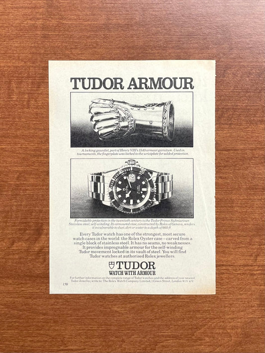 1980 Tudor "Snowflake" Submariner Advertisement