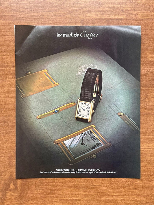 1981 "les must de Cartier" Tank Advertisement