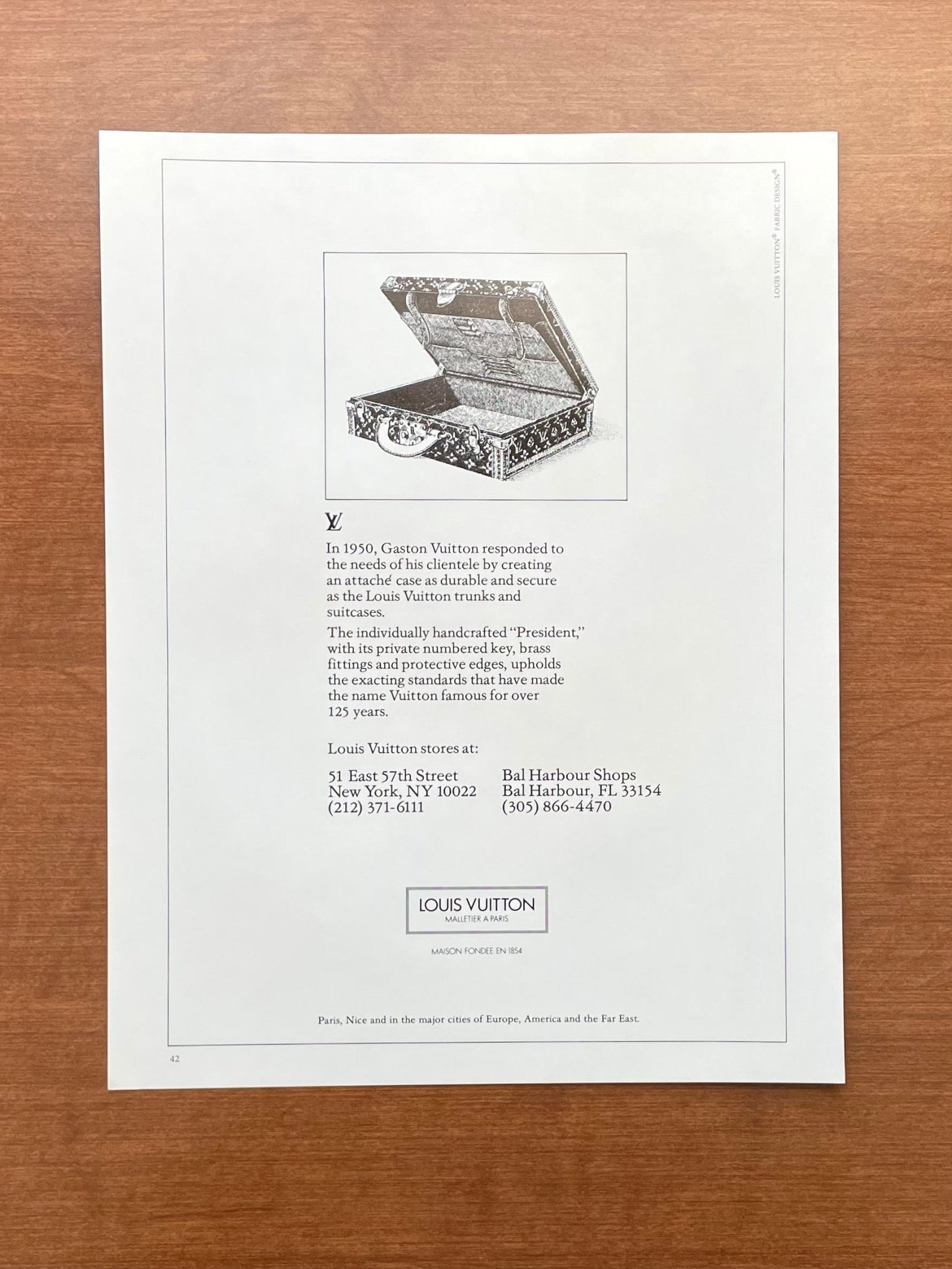 1981 Louis Vuitton "President" attache briefcase Advertisement