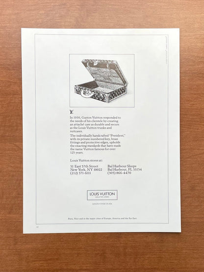 1981 Louis Vuitton "President" attache briefcase Advertisement