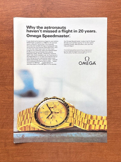 1981 Omega Gold Speedmaster Ref. 345.0802 Advertisement