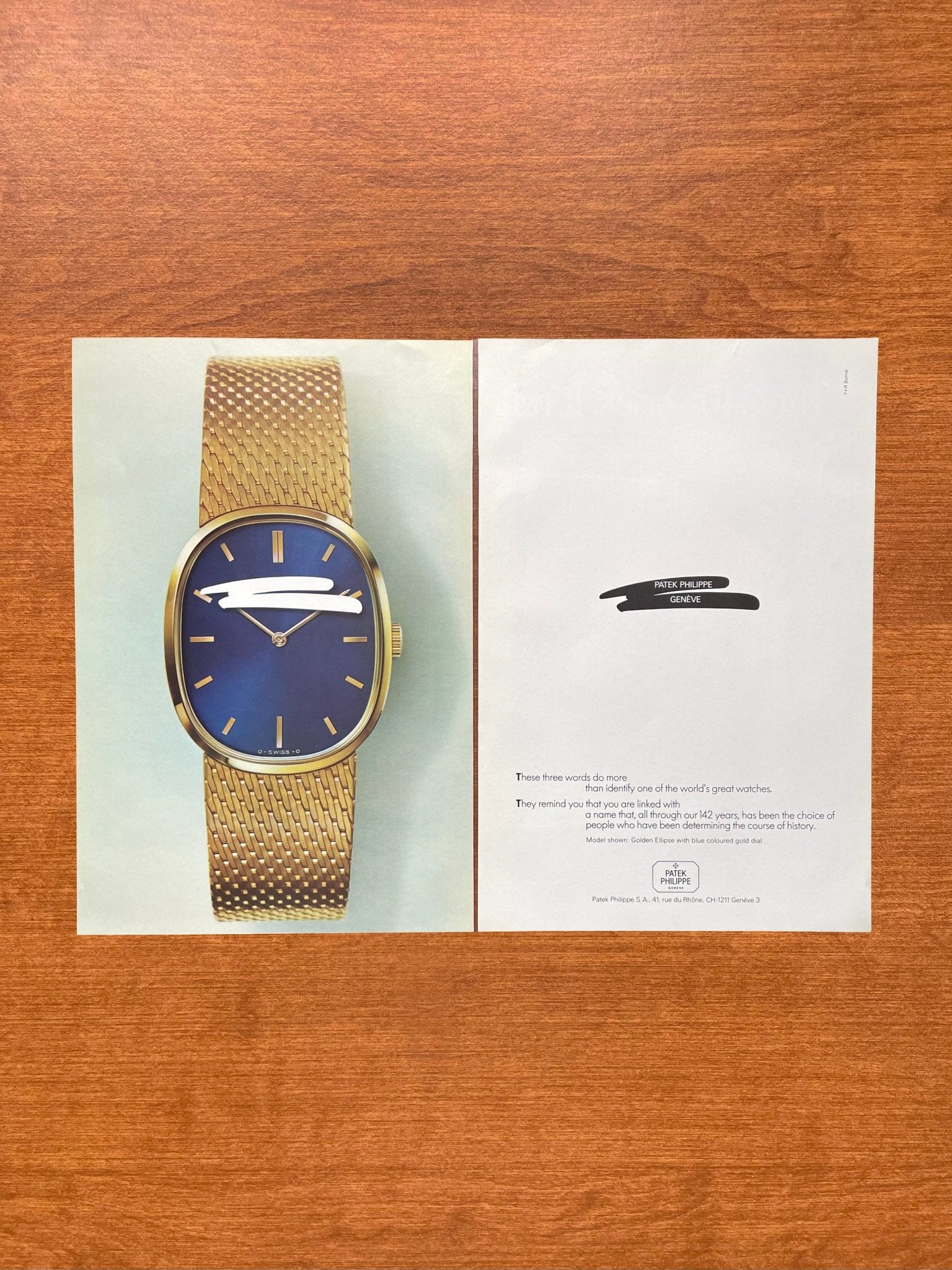 1981 Patek Philippe Golden Ellipse Advertisement
