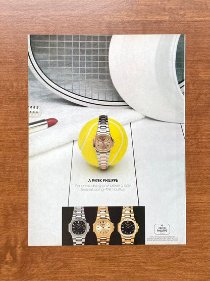 1981 Patek Philippe Nautilus for Ladies "tennis, diving, or whatever..." Advertisement