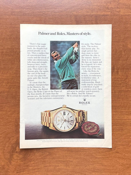 1981 Rolex Day Date Ref. 18038 feat. Arnold Palmer Advertisement