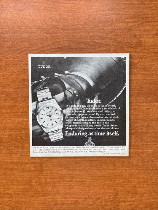 1981 Tudor Price Oysterdate "Enduring as time itself" Advertisement