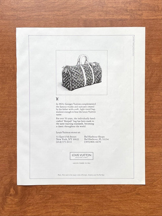 1982 Louis Vuitton "Keepall" duffle bag Advertisement