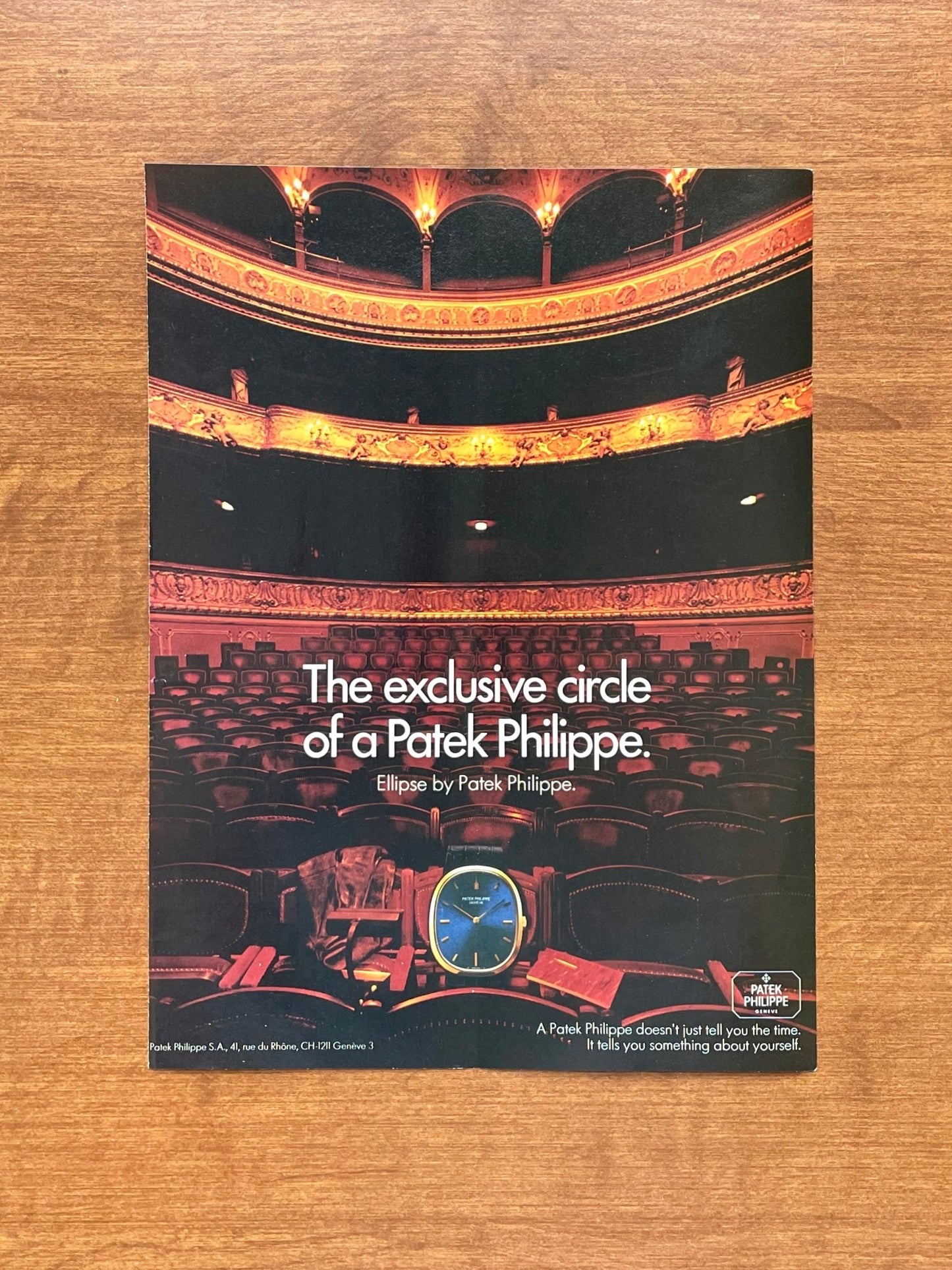 1982 Patek Philippe Ellipse "exclusive circle" Advertisement