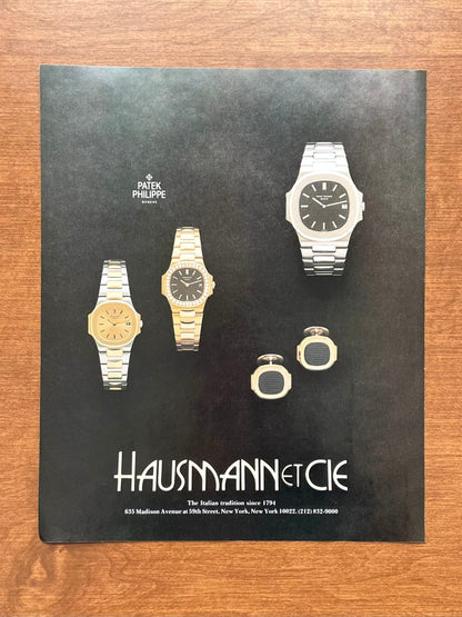 1982 Patek Philippe Nautilus Ref. 3700 Hausmann Advertisement